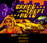 Grand Theft Auto title screen for GameBoy Color